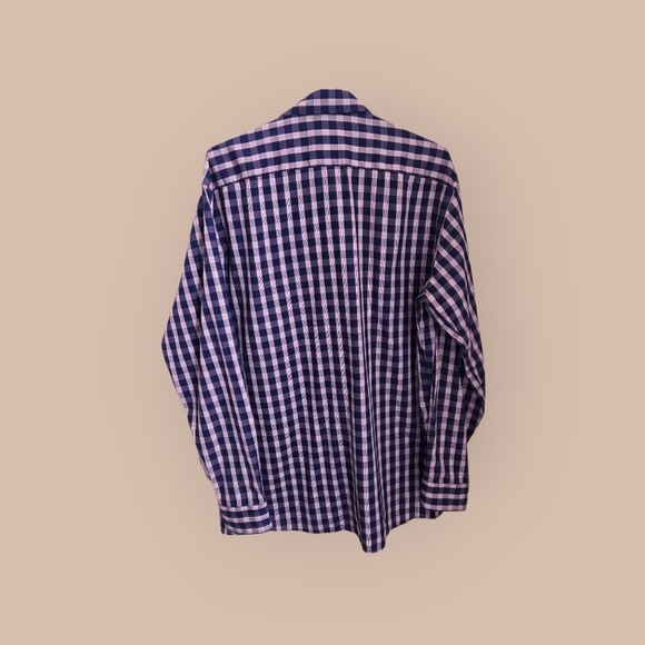 ⭐️Ben Sherman Slim Fit Red And Blue  Casual Button Down Shirt Size L - Picture 2 of 6